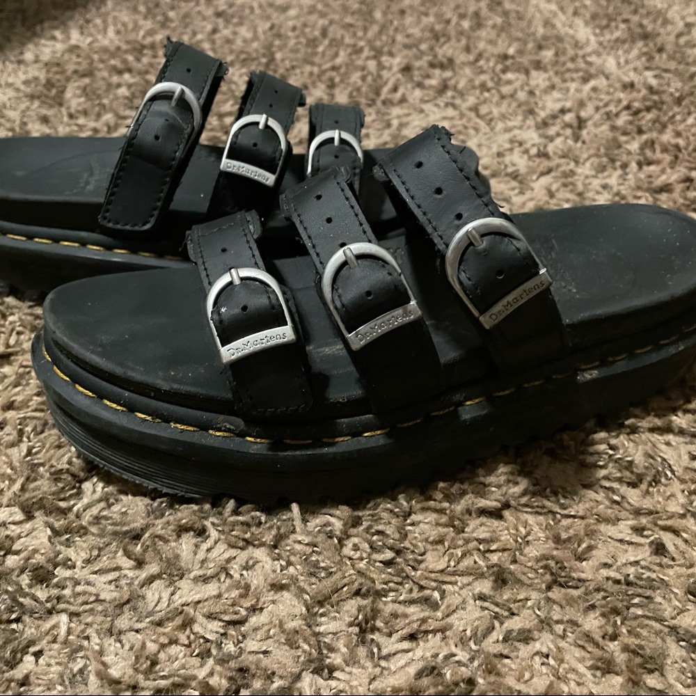 Gently worn doc marten sandals - see description, size not known for sure.